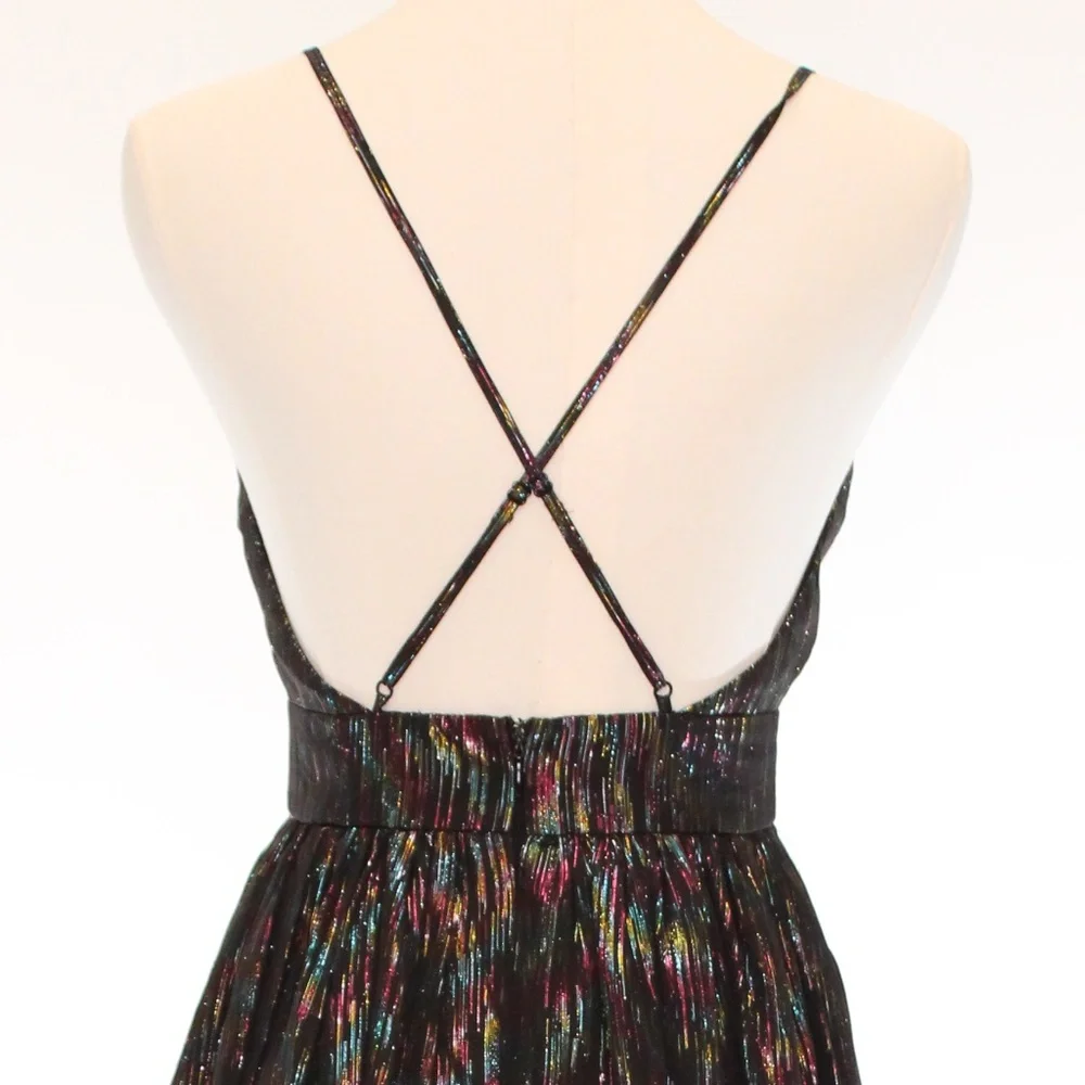 Aidan Mattox Metallic Organza Gown Size 0 - Picture 9 of 14